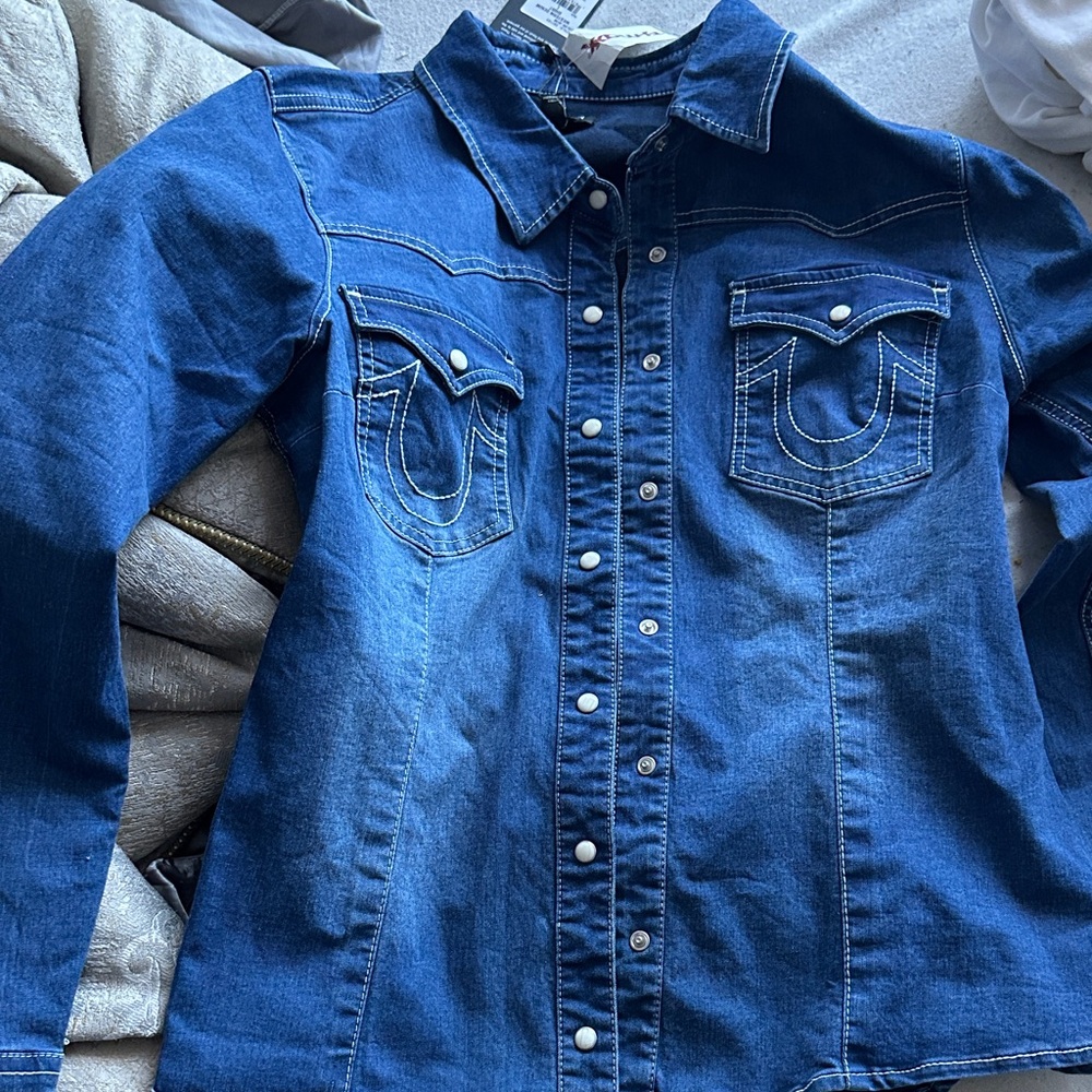 True Religion Indigo Denim Shirt